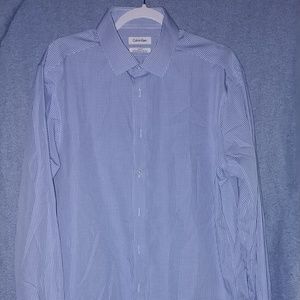 Calvin Klein Blue Classic Button Dress Shirt